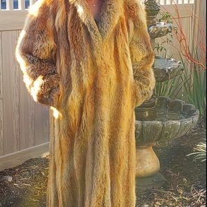 Beautiful Custom Full Length Red Fox Coat